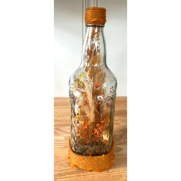 17 Unique Vintage Glass Bottles Dried Botanical Arrangement Butterfly Bird Figures